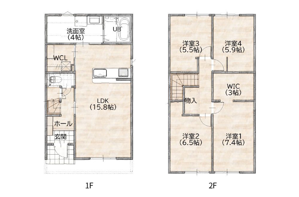 新築戸建て　新原（2号地）間取り