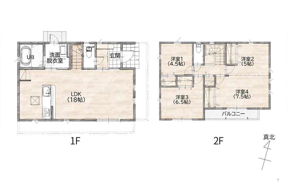 新築戸建て　間取り図