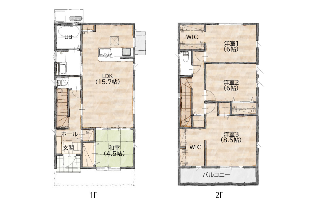 新築戸建て　石垣西9丁目 1号地間取り図